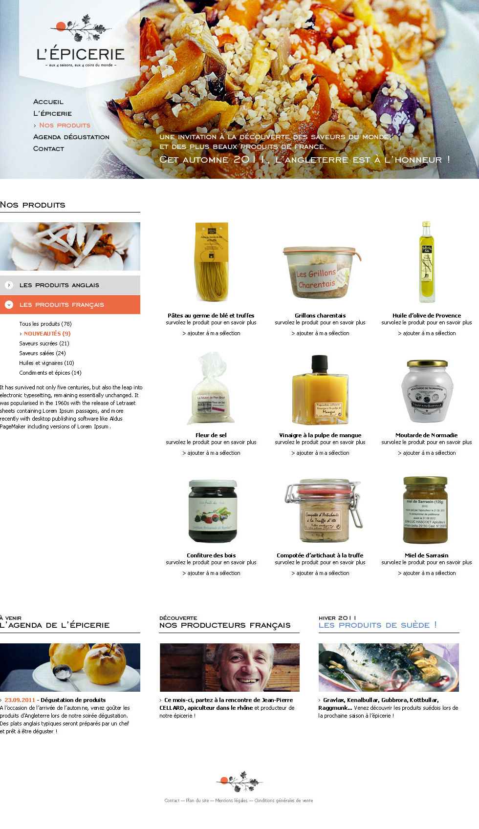 Homepage - Liste produits
